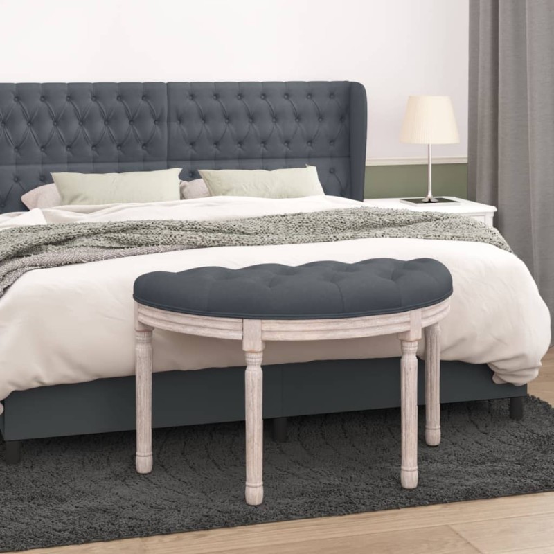 vidaXL Sitzbank Dunkelgrau 81,5x41x49 cm Samt vidaXL Sitzbank Dunkelgrau 81,5x41x49 cm Samt