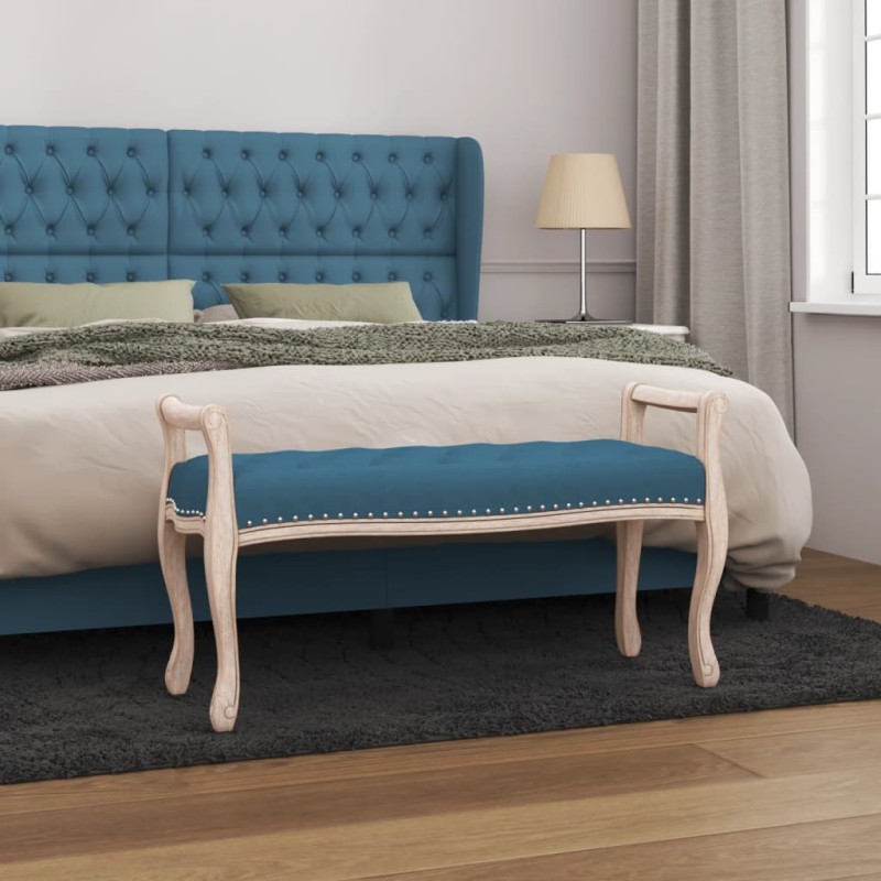 vidaXL Sitzbank Blau 110x45x60 cm Samt vidaXL Sitzbank Blau 110x45x60 cm Samt
