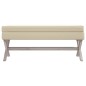 vidaXL Hocker mit Stauraum Beige 110x45x49 cm Leinen vidaXL Hocker mit Stauraum Beige 110x45x49 cm Leinen
