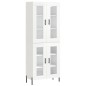 Highboard Hochglanz-Weiß 69,5x34x180 cm Holzwerkstoff Highboard Hochglanz-Weiß 69,5x34x180 cm Holzwerkstoff