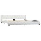 vidaXL Bettgestell Weiß Kunstleder 180x200 cm vidaXL Bettgestell Weiß Kunstleder 180x200 cm