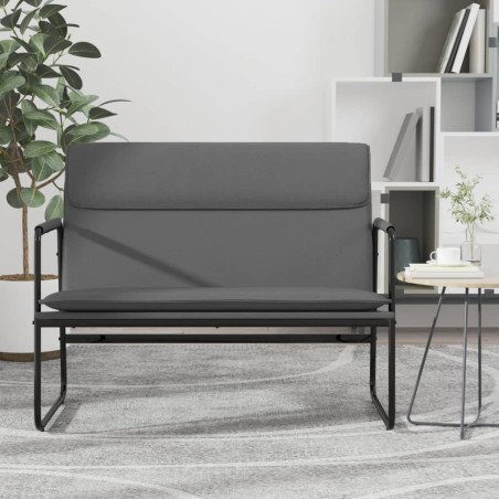 vidaXL Sitzbank Grau 100x64x80 cm Kunstleder