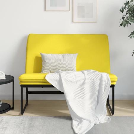 vidaXL Sitzbank Hellgelb 100x75x76 cm Stoff