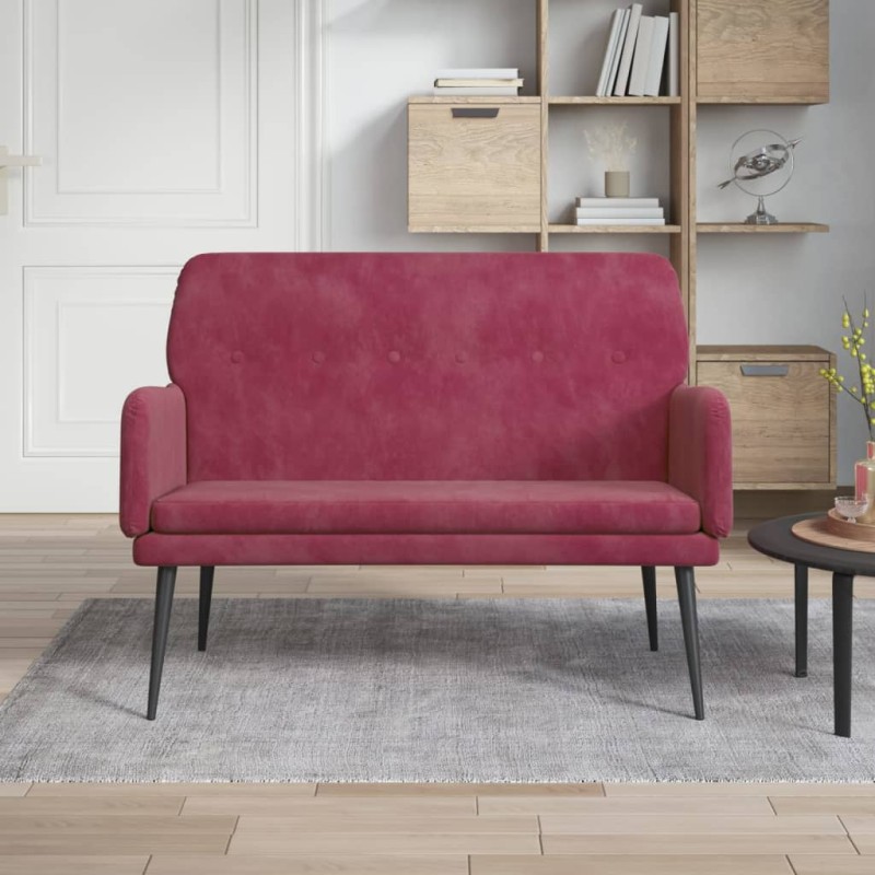 vidaXL Sitzbank Weinrot 108x79x79 cm Samt vidaXL Sitzbank Weinrot 108x79x79 cm Samt