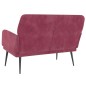 vidaXL Sitzbank Weinrot 108x79x79 cm Samt vidaXL Sitzbank Weinrot 108x79x79 cm Samt