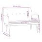 vidaXL Sitzbank Weinrot 108x79x79 cm Samt vidaXL Sitzbank Weinrot 108x79x79 cm Samt