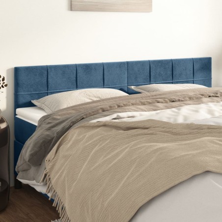 vidaXL Kopfteile 2 Stk. Dunkelblau 90x5x78/88 cm Samt