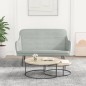 vidaXL Sitzbank Hellgrau 110x76x80 cm Samt vidaXL Sitzbank Hellgrau 110x76x80 cm Samt