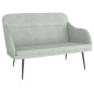 vidaXL Sitzbank Hellgrau 110x76x80 cm Samt vidaXL Sitzbank Hellgrau 110x76x80 cm Samt
