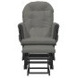 vidaXL Schaukelsessel mit Hocker Gleitend Dunkelgrau Stoff vidaXL Schaukelsessel mit Hocker Gleitend Dunkelgrau Stoff