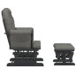 vidaXL Schaukelsessel mit Hocker Gleitend Dunkelgrau Stoff vidaXL Schaukelsessel mit Hocker Gleitend Dunkelgrau Stoff