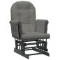 vidaXL Schaukelsessel mit Hocker Gleitend Dunkelgrau Stoff vidaXL Schaukelsessel mit Hocker Gleitend Dunkelgrau Stoff