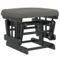vidaXL Schaukelsessel mit Hocker Gleitend Dunkelgrau Stoff vidaXL Schaukelsessel mit Hocker Gleitend Dunkelgrau Stoff