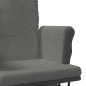 vidaXL Schaukelsessel mit Hocker Gleitend Dunkelgrau Stoff vidaXL Schaukelsessel mit Hocker Gleitend Dunkelgrau Stoff