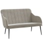 vidaXL Sitzbank Hellgrau 110x76x80 cm Samt vidaXL Sitzbank Hellgrau 110x76x80 cm Samt