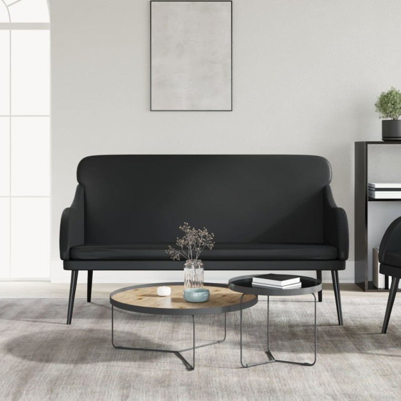vidaXL Sitzbank Schwarz 110x76x80 cm Kunstleder vidaXL Sitzbank Schwarz 110x76x80 cm Kunstleder