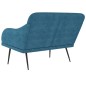 vidaXL Sitzbank Blau 110x76x80 cm Samt vidaXL Sitzbank Blau 110x76x80 cm Samt