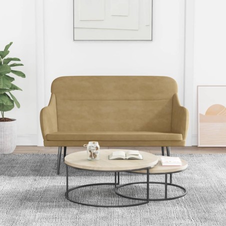 vidaXL Sitzbank Braun 110x76x80 cm Samt