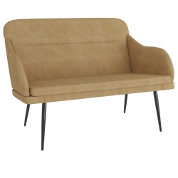 vidaXL Sitzbank Braun 110x76x80 cm Samt