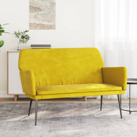 vidaXL Sitzbank Gelb 108x79x79 cm Samt