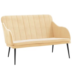 vidaXL Sitzbank Creme 110x76x80 cm Samt