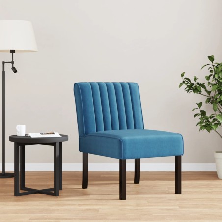 vidaXL Polsterstuhl Blau Samt