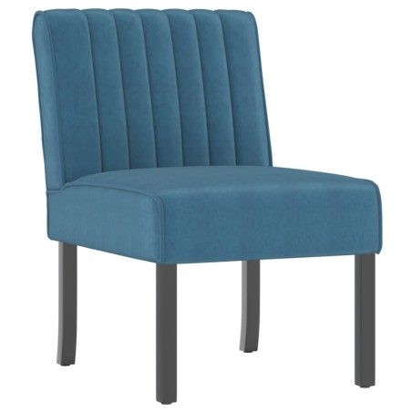 vidaXL Polsterstuhl Blau Samt