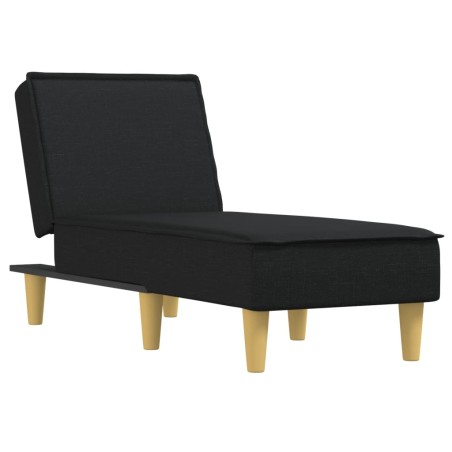 vidaXL Chaiselongue Schwarz Stoff