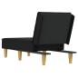 vidaXL Chaiselongue Schwarz Stoff vidaXL Chaiselongue Schwarz Stoff