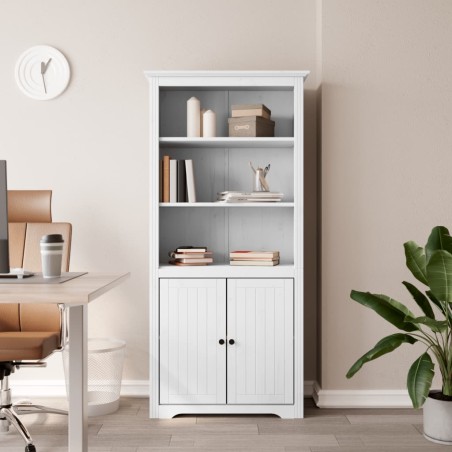 vidaXL Bücherregal BODO Weiß 80x40x172 cm Massivholz Kiefer