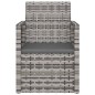 vidaXL Gartensessel mit Kissen Grau Poly Rattan vidaXL Gartensessel mit Kissen Grau Poly Rattan