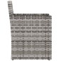 vidaXL Gartensessel mit Kissen Grau Poly Rattan vidaXL Gartensessel mit Kissen Grau Poly Rattan