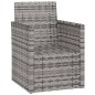 vidaXL Gartensessel mit Kissen Grau Poly Rattan vidaXL Gartensessel mit Kissen Grau Poly Rattan