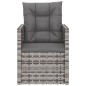 vidaXL Gartensessel mit Kissen Grau Poly Rattan vidaXL Gartensessel mit Kissen Grau Poly Rattan