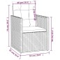 vidaXL Gartensessel mit Kissen Grau Poly Rattan vidaXL Gartensessel mit Kissen Grau Poly Rattan
