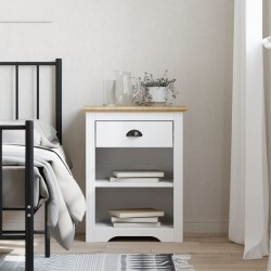vidaXL Nachttisch BODO Braun 53x38,5x66 cm Massivholz Kiefer