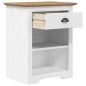 vidaXL Nachttisch BODO Braun 53x38,5x66 cm Massivholz Kiefer vidaXL Nachttisch BODO Braun 53x38,5x66 cm Massivholz Kiefer