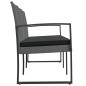 vidaXL Gartenbank 3-Sitzer mit Kissen Dunkelgrau PP-Rattan vidaXL Gartenbank 3-Sitzer mit Kissen Dunkelgrau PP-Rattan