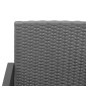 vidaXL Gartenbank 3-Sitzer mit Kissen Dunkelgrau PP-Rattan vidaXL Gartenbank 3-Sitzer mit Kissen Dunkelgrau PP-Rattan