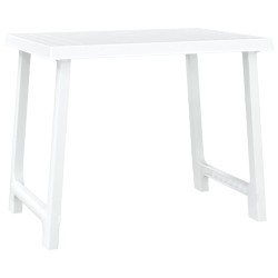 vidaXL Campingtisch Weiß 79x56x64 cm PP Holzoptik