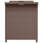 vidaXL Gartenbank mit Kissen Braun 116x46x57 cm Poly Rattan vidaXL Gartenbank mit Kissen Braun 116x46x57 cm Poly Rattan