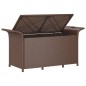 vidaXL Gartenbank mit Kissen Braun 116x46x57 cm Poly Rattan vidaXL Gartenbank mit Kissen Braun 116x46x57 cm Poly Rattan