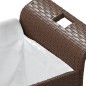 vidaXL Gartenbank mit Kissen Braun 116x46x57 cm Poly Rattan vidaXL Gartenbank mit Kissen Braun 116x46x57 cm Poly Rattan