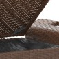 vidaXL Gartenbank mit Kissen Braun 116x46x57 cm Poly Rattan vidaXL Gartenbank mit Kissen Braun 116x46x57 cm Poly Rattan