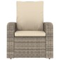 vidaXL Gartensessel Verstellbar mit Kissen Hellbraun Poly Rattan vidaXL Gartensessel Verstellbar mit Kissen Hellbraun Poly Rattan