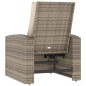 vidaXL Gartensessel Verstellbar mit Kissen Hellbraun Poly Rattan vidaXL Gartensessel Verstellbar mit Kissen Hellbraun Poly Rattan
