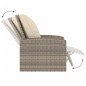 vidaXL Gartensessel Verstellbar mit Kissen Hellbraun Poly Rattan vidaXL Gartensessel Verstellbar mit Kissen Hellbraun Poly Rattan