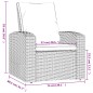 vidaXL Gartensessel Verstellbar mit Kissen Hellbraun Poly Rattan vidaXL Gartensessel Verstellbar mit Kissen Hellbraun Poly Rattan