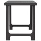 vidaXL Campingtisch Anthrazit 79x56x64 cm PP Holzoptik vidaXL Campingtisch Anthrazit 79x56x64 cm PP Holzoptik