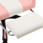 vidaXL Gaming-Stuhl mit Fußstütze Rosa und Weiß Kunstleder vidaXL Gaming-Stuhl mit Fußstütze Rosa und Weiß Kunstleder